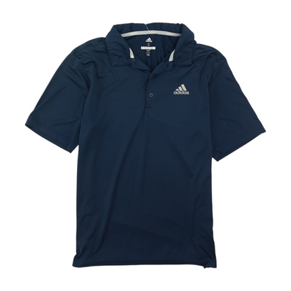 Navy Solid Short Sleeve Polo