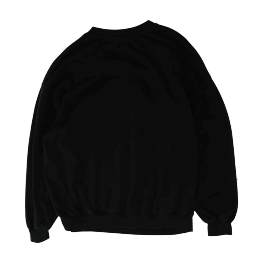 Black Solid Sweatshirt Pullover
