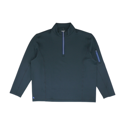 Black Solid 1/4 Zip Pullover