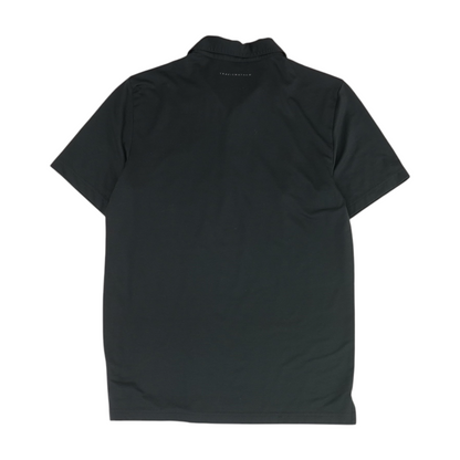 Black Solid Short Sleeve Polo