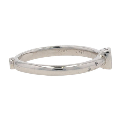 .33 Ct Platinum Princess Cut Diamond And Accented Shank Promise Ring