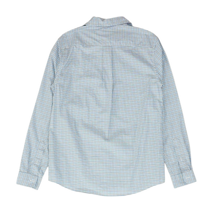 Blue Plaid Long Sleeve Button Down