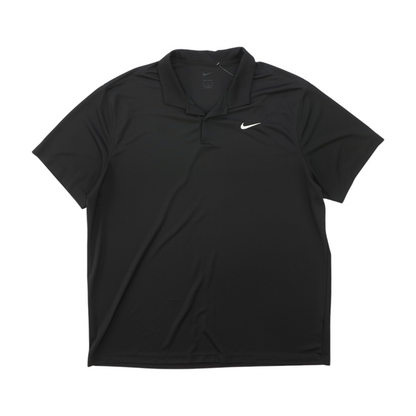 Black Solid Short Sleeve Polo
