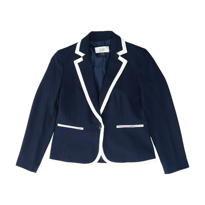 Navy Petite Solid Blazer