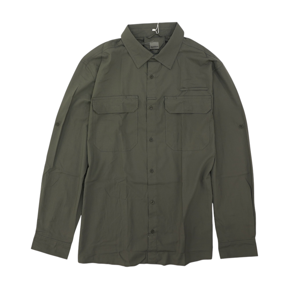 Gray Check Long Sleeve Button Down