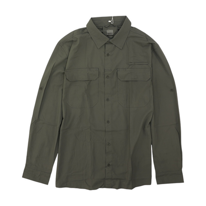 Gray Check Long Sleeve Button Down