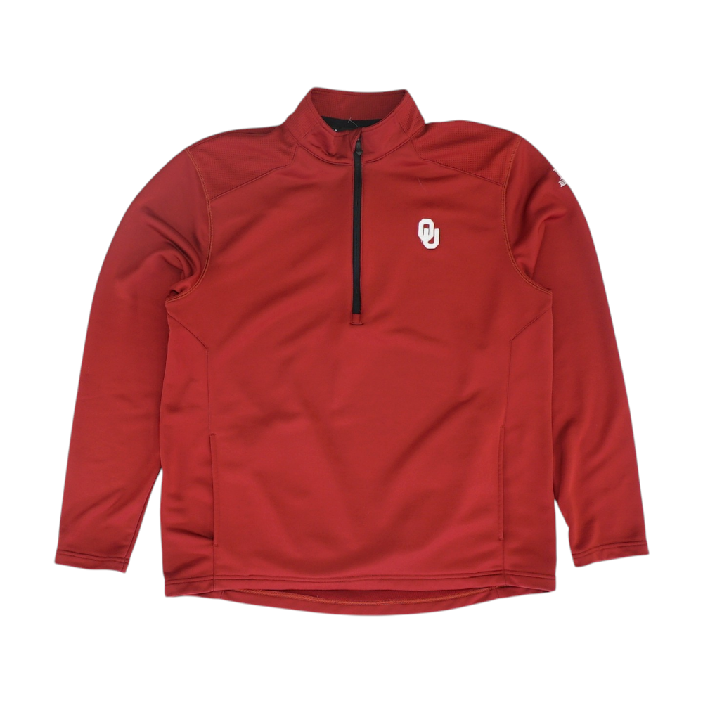 Red Oklahoma Sooners Solid 1/4 Zip Pullover