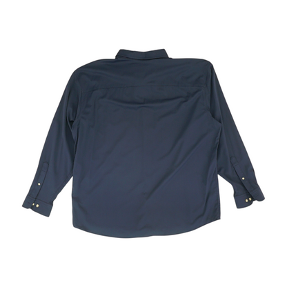 Navy Solid Long Sleeve Button Down