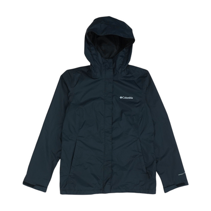 Black Solid Rain Jacket