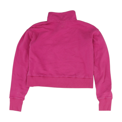 Pink Solid 1/4 Zip Pullover