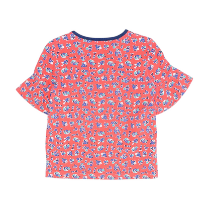 Red Floral Blouse