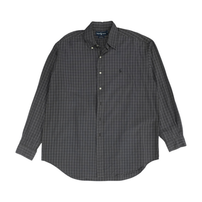 Brown Tall Plaid Long Sleeve Button Down
