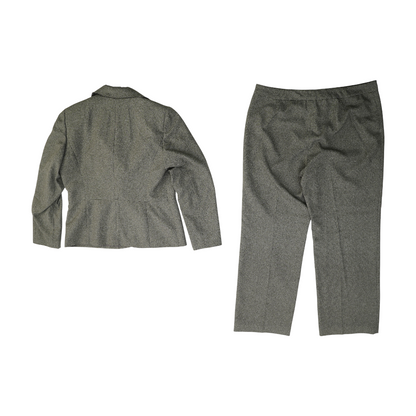 Gray Solid Pant Set