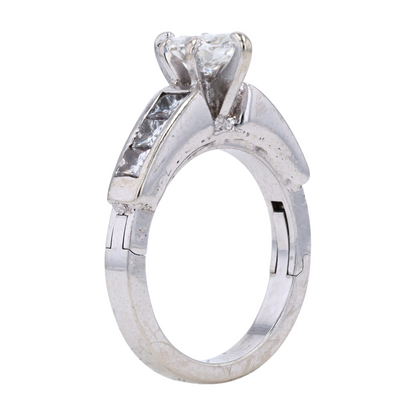 1 1/3 ctw 14K White Gold Diamond Engagement Ring