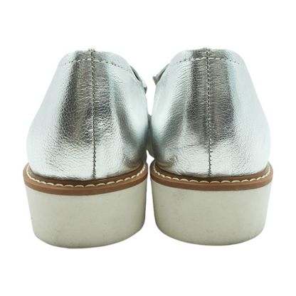 Silver Slip-On Flats