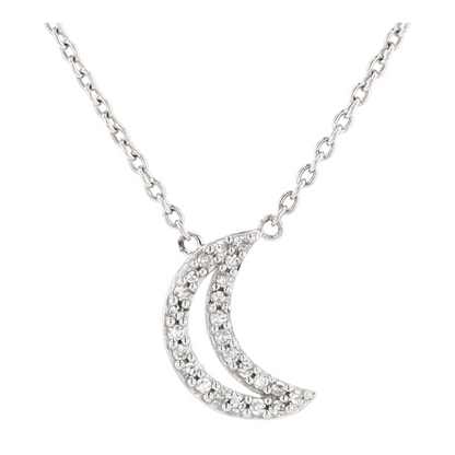 1/10 ctw Sterling Silver Lab Grown Diamond Pendant Necklace