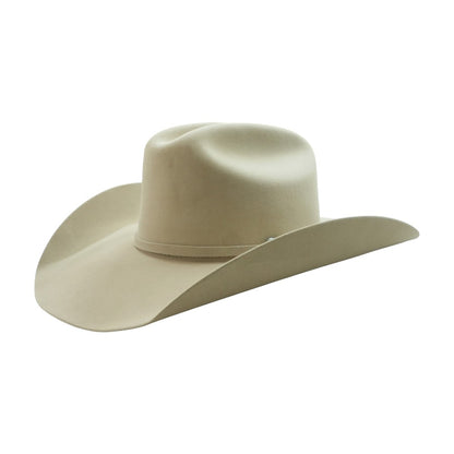 Beige Western Hat with Metal Hat Box