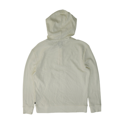 Cream Solid Hoodie Pullover