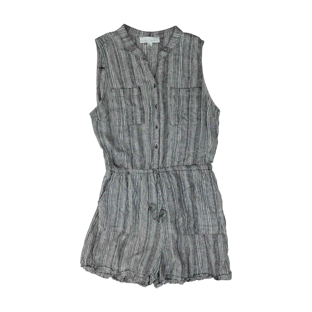 Black Striped Romper