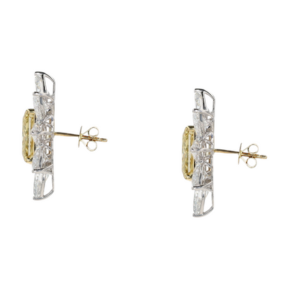 14 ctw 14K White Gold Lab Grown Diamond Statement Earrings