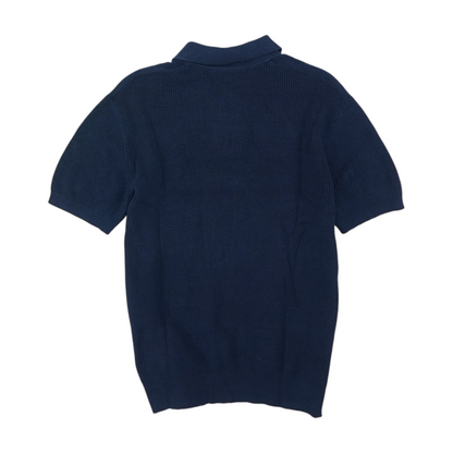 Navy Solid Short Sleeve Polo