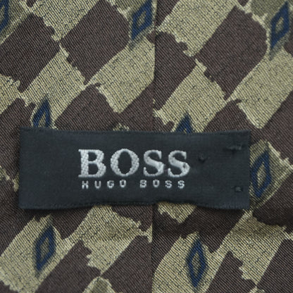 Brown Check Neck Tie