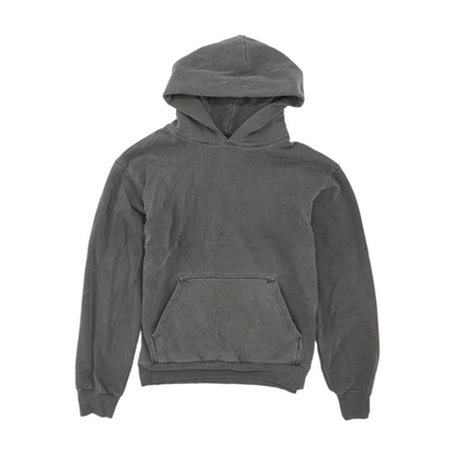 Gray Solid Hoodie Pullover