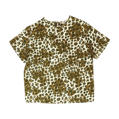 Multi Graphic Short Sleeve Blouse