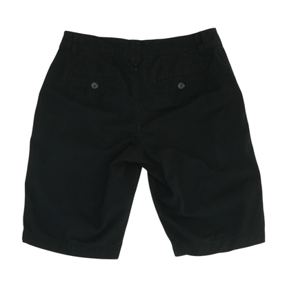 Black Solid Chino Shorts