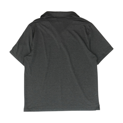Gray Solid Short Sleeve Polo