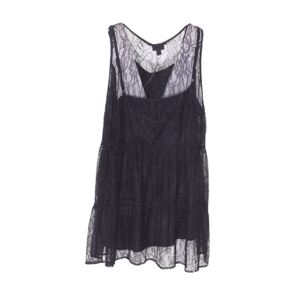 Black Plus Print Nightgown