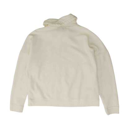 White Solid Sweatshirt Pullover