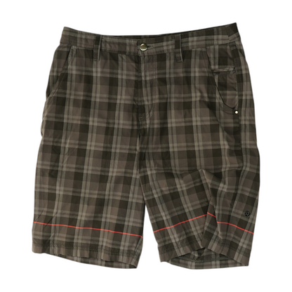 Gray Plaid Chino Shorts