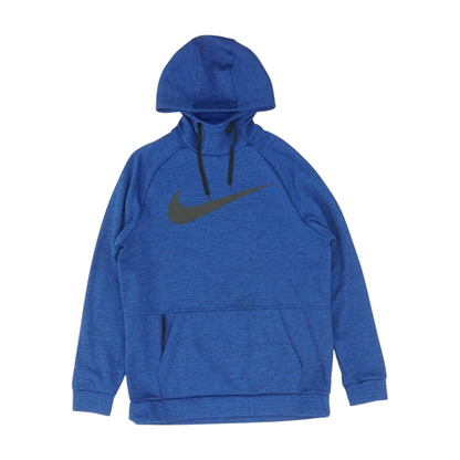 Blue Solid Hoodie Pullover