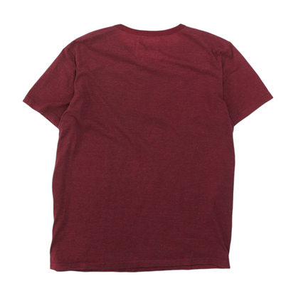Maroon Solid Henley T-Shirt