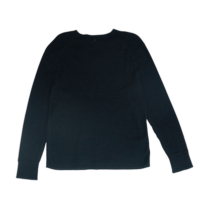 Black Solid Pullover Sweater