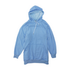 Blue Plus Size Solid Hoodie Pullover