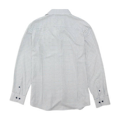 White Check Long Sleeve Button Down