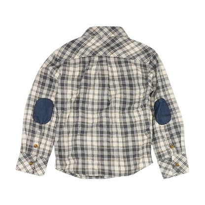 Gray Plaid Flannel Button Down