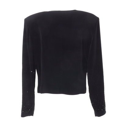 Vintage Black Solid Blazer