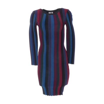 Multi Striped Midi Dress