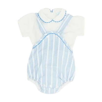 Sardon Blue Striped Short Sleeve Set – Image 1