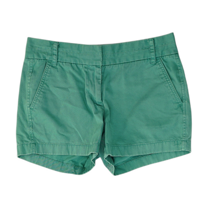 Green Solid Chino Shorts