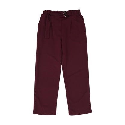Burgundy Solid Pants