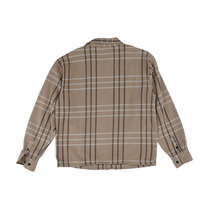 Brown Plaid Long Sleeve Button Down