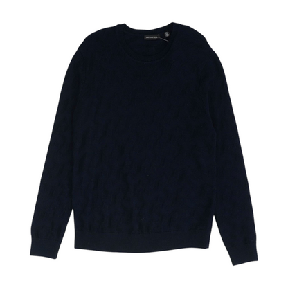 Navy Solid Pullover Sweater