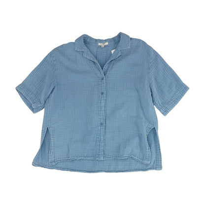 Blue Solid Button Down