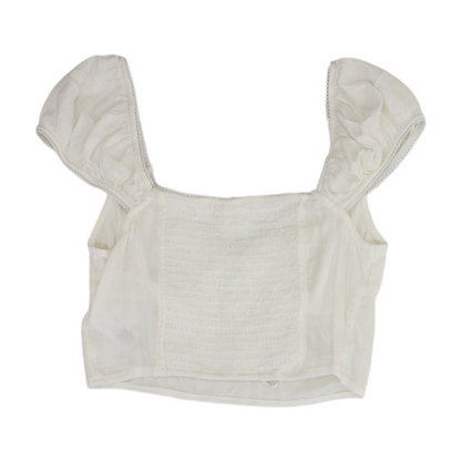 White Cropped Blouse
