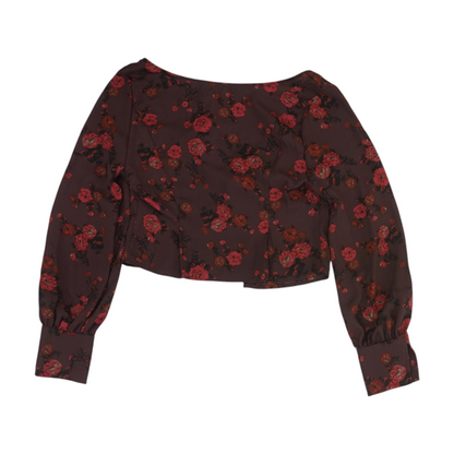Maroon Floral Blouse