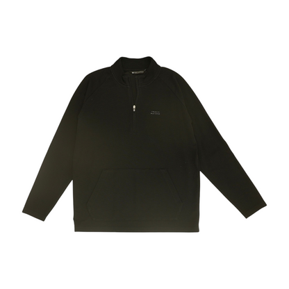 Black Solid 1/4 Zip Pullover